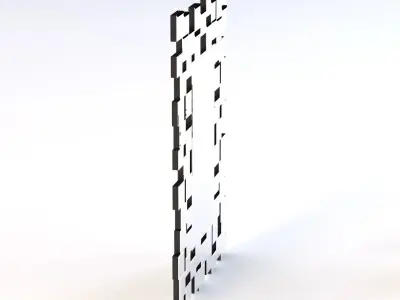 Abbyson Aiden Rectangle Wall Mirror 3D model