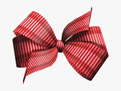 Hairbow ribbon bow Low-poly 3D model