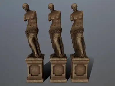 Venus de Milo Low-poly 3D model