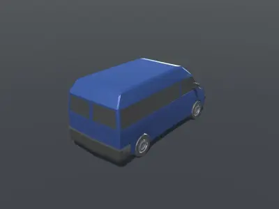Van lowpoly Low-poly 3D model