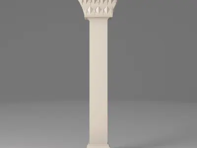 Classic Islamic Architectural Column 003 3D model