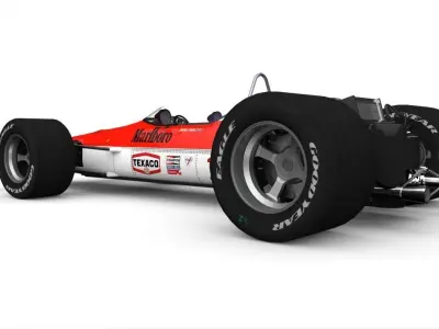 Mclaren M7A Low-poly 3D model