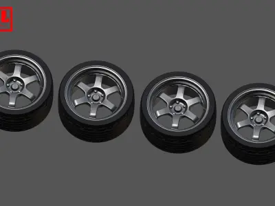 RAYS Volk Racing TE37V Mark-II 3D print model