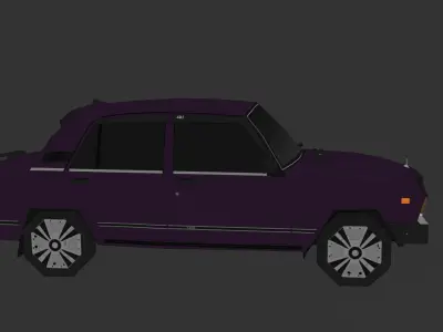 VAZ 2107 Lada Low-poly 3D model