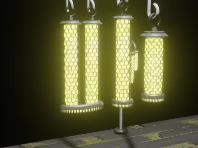 Metal Lantern 3d Low-poly 3D model