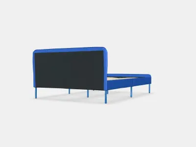 SLATTUM Upholstered bed frame 1 Low-poly 3D model