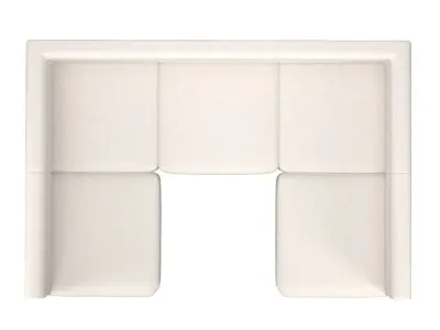 Imbu 5-Piece Sectional Sofa Deauville Stone 3D model