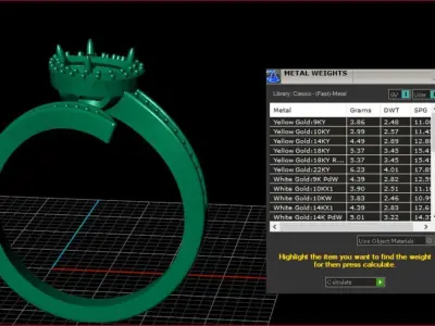 Diamond Ring 3D print model 3D print model