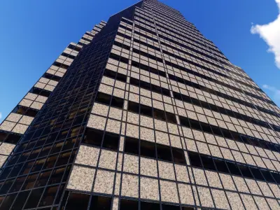 Tower - 6 tall building in minecraft Low-poly 3D model