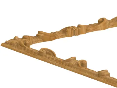 Carved picture frame STL 3D model 57
