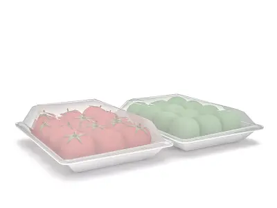 sale of packaged tomatoes 3D model Low-poly 3D model