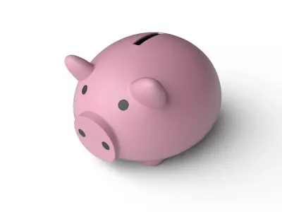 Piggy Bank M01 Low-poly 3D model