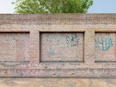 25 Plus Realistic 3D Boundary Walls Low-poly 3D model