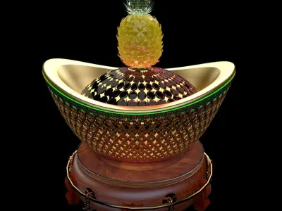 Chinese Gold Ingot  3D model