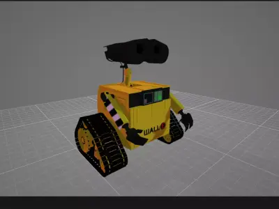 robort wall e robot Low-poly 3D model