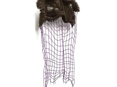 Chains and net wall decor 3D model