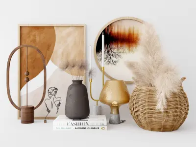 decorative set09-dried flower 3D model