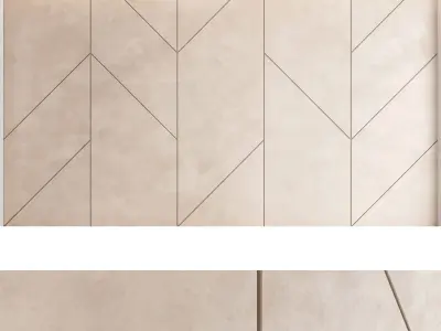 Decorative wall panel set 48 3D model