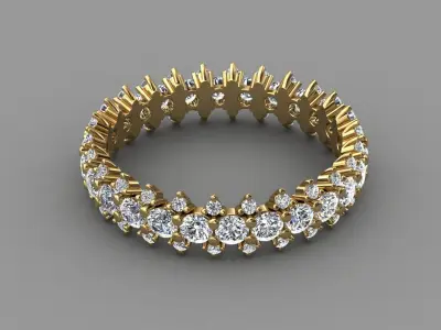 eternity ring jewelry diamond 3D print model