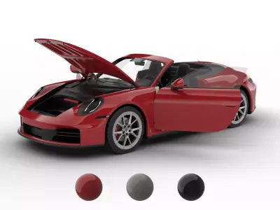 Porsche 911 Carrera S Cabrio 2025 HQ 3d model 3D model