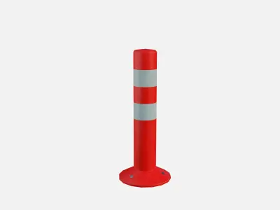 Road pole 45 cm Low-poly 3D model