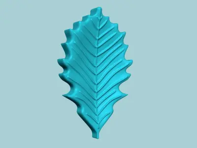 Swamp White Oak Tree Leaf - Molding EVA Craft 3D print model