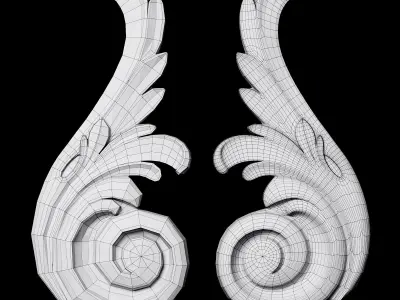 Molding Decor  Low-poly 3D model