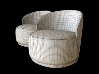 La Pipe Lounge Chair By IDA LINEA HILDEBRAND 3D model