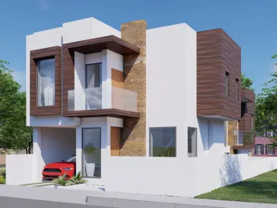 Modern House - Two Story House  3D model