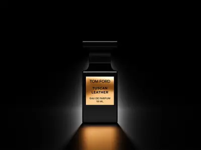 Tom Ford Tuscan Leather perfume bottle 3d model  3D model