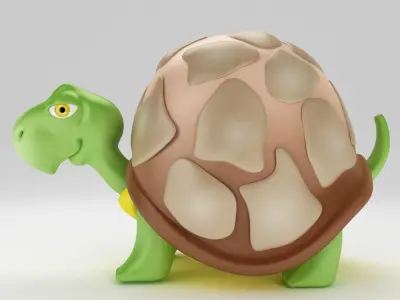 Tortoise 3d model 2 toy turtle 3D model