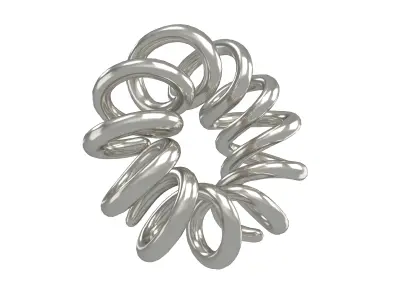 Abstract Coil Shape v1 001 Low-poly 3D model