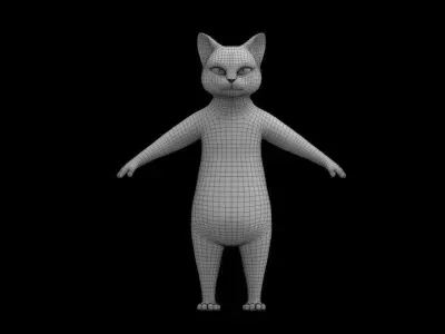 Anthropomorphic Cat 3D model