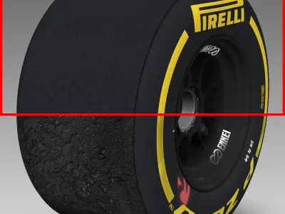 enkei soft rear tyre Low-poly 3D model