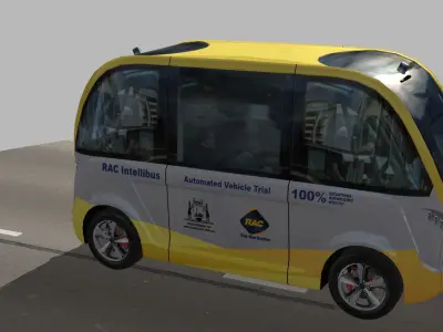 Driverless Electric RAC intellibus Low-poly 3D model