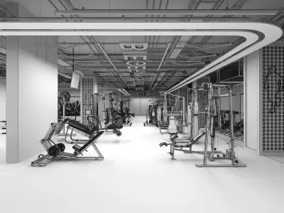 Fitness room model 3D model