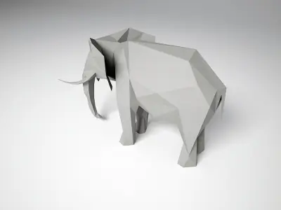 Low Poly Elephant 3D model