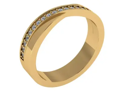 criss cross pave band  3D print model