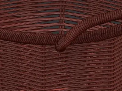 Rattan Baskets 01 3D model