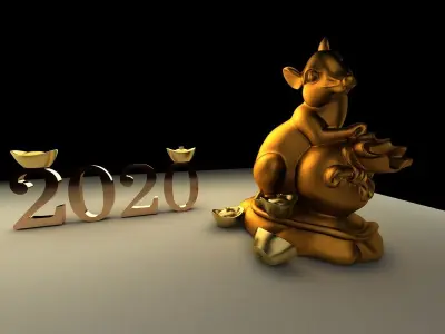 Chinese zodiac rat  3D model