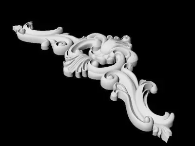 Central decor ornament for furniture 3D model 406