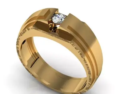 gents ring 3D print model get