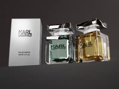 Luxury Perfume Bottle Inspired by Karl Lagerfeld Eau De Parfum  3D model