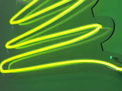 Christmas Tree - Neon Sign 3D model