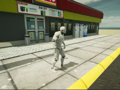 OXXO - Tienda de conveniencia Low-poly 3D model