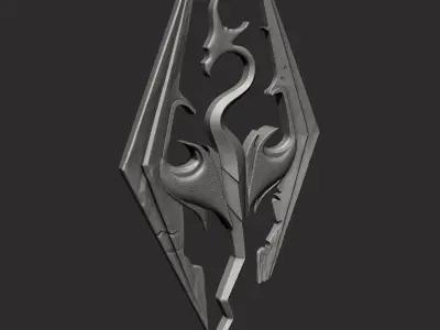 Skyrim elder scrolls logo 3D print model