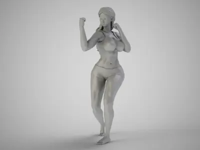 Boxer Girl 3D print model