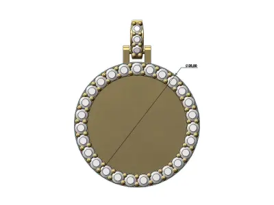 Diamond Picture Pendant 3D print model