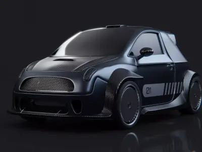 Pocket Rocket - game-ready car model Low-poly 3D model