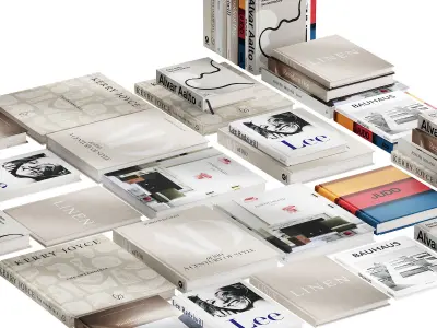 030 Decorative books set 01 neutral 00 3D model